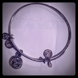 Silver Alex and Ani Swarovski birthstone charm
